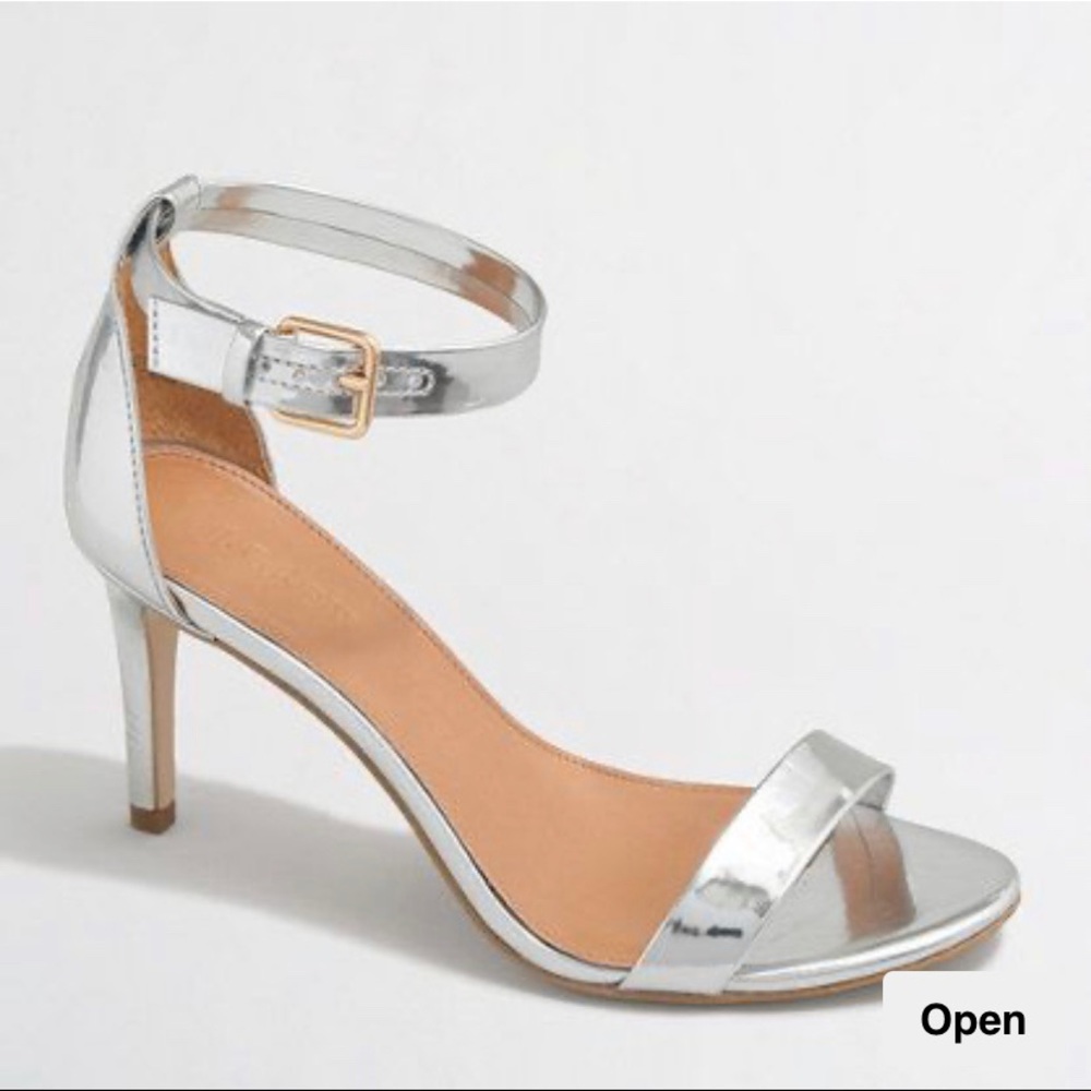 J crew Metallic High Heel Sanandals NIB 9.5